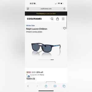 NIB - Polo Ralph Lauren Children’s Sunglasses Model PP9507U